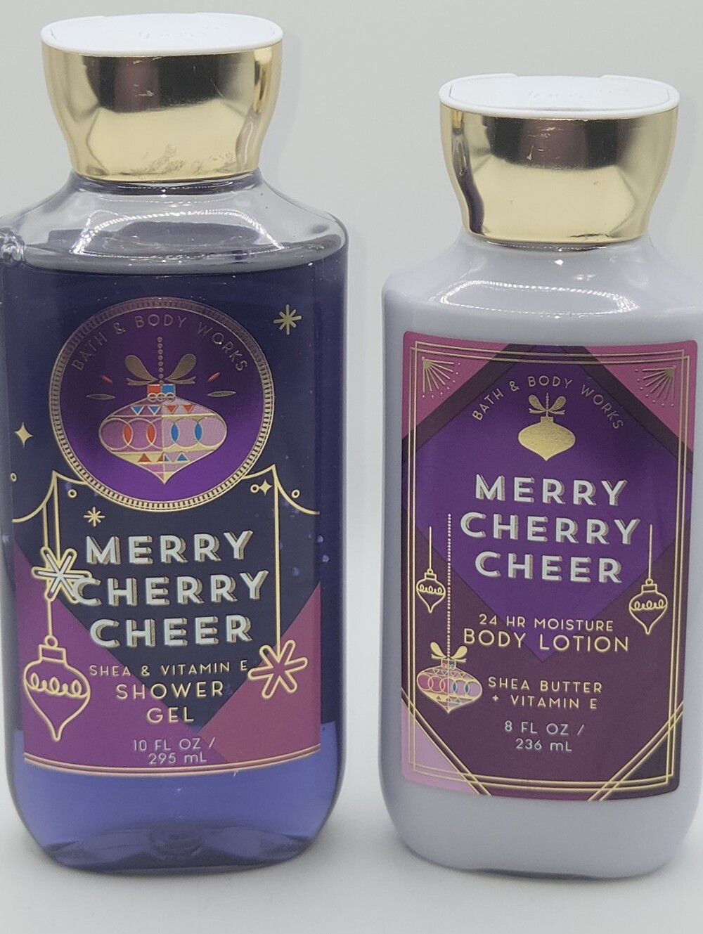 Bath & Body Works Merry Cherry Cheer Shower Gel & Body Lotion Set